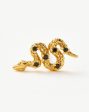 Harris Reed Serpent Single Stud Earring | 18ct Gold Vermeil Black Onyx on Sale