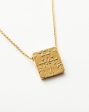 Lucy Williams Byzantine Square Coin Pendant Necklace | 18ct Gold Vermeil For Sale