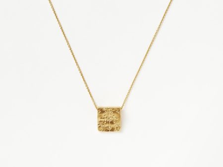 Lucy Williams Byzantine Square Coin Pendant Necklace | 18ct Gold Vermeil For Sale