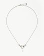 Harris Reed In Good Hands Drop Pendant Necklace | Silver Plated Pearl & Black Onyx Online