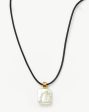 Square Pearl Pendant Cord Necklace | 18ct Gold Vermeil Pearl Online Hot Sale