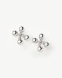 Atom Oversized Stud Earrings | Silver Plated Online