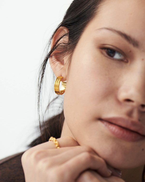 Ancien Hoop Earrings | 18ct Gold Vermeil Sale