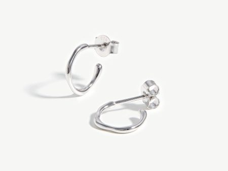 Mini Molten Hoop Earrings | Sterling Silver Online