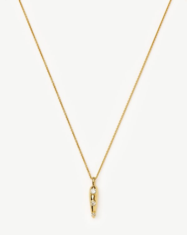 Claw Studded Pendant Necklace Online Sale