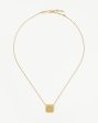 Lucy Williams Byzantine Square Coin Pendant Necklace | 18ct Gold Vermeil For Sale