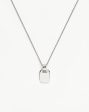 Engravable Small Tag Pendant Necklace | Sterling Silver Sale