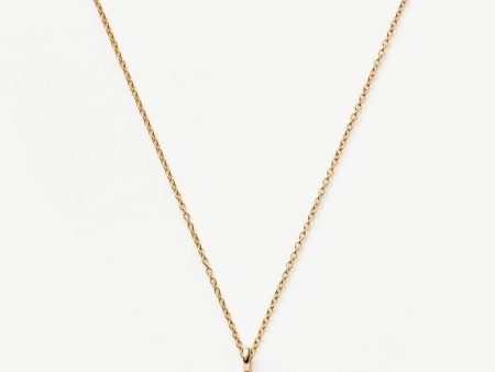 Fine Diamond Initial Mini Pendant Necklace  - A | 14ct Solid Yellow Gold Plated Diamond Supply