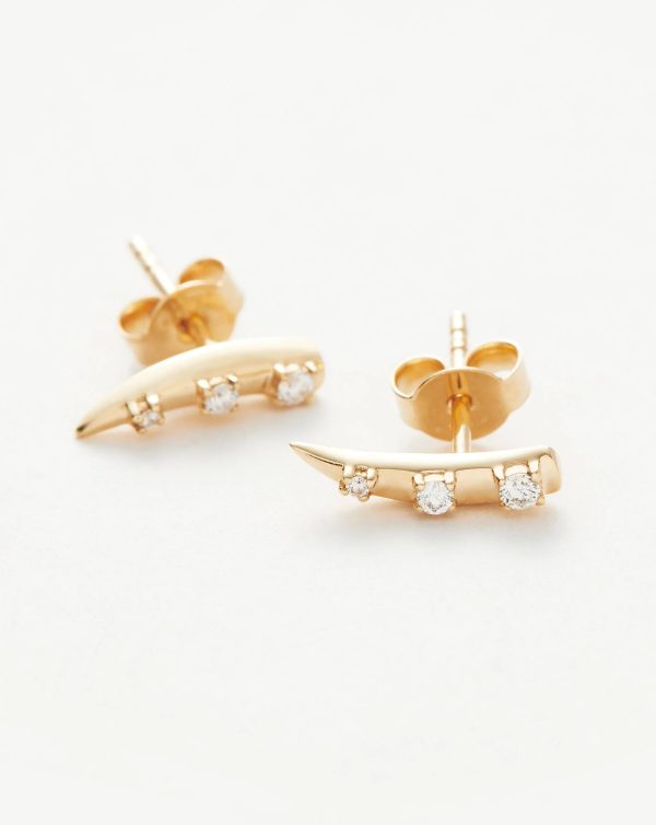 Fine Diamond Claw Stud Earrings | 14ct Solid Gold Diamond For Cheap