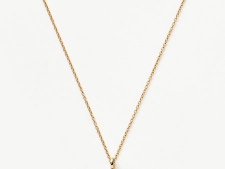 Fine Diamond Initial Mini Pendant Necklace - Q | 14ct Solid Yellow Gold Plated Diamond Sale