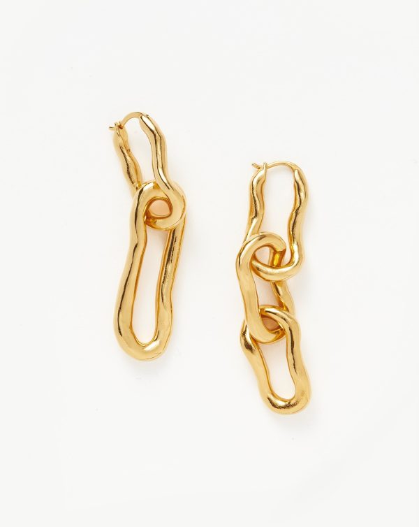 Molten Ovate Mismatch Hoop Earrings Online