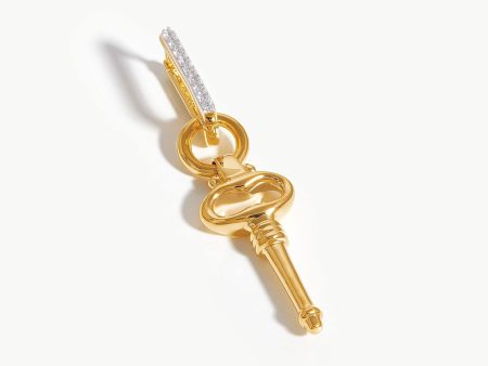 Key Single Pave Ovate Earring on Sale