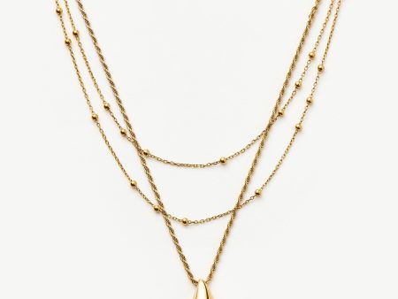 Savi Droplet Pendant & Double Necklace Set | 18ct Gold Vermeil Fashion