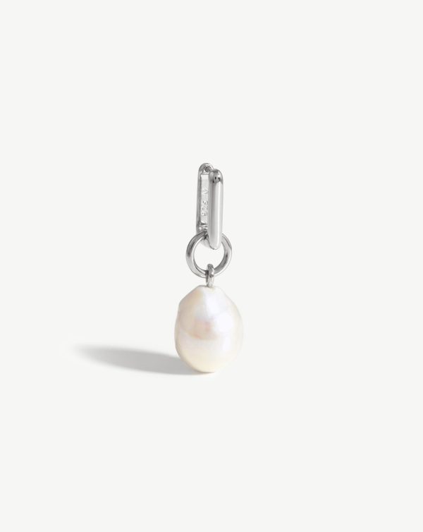 Baroque Pearl Single Ovate Earring | Sterling Silver Pearl Discount