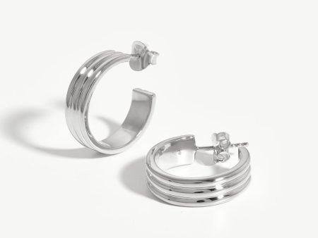 Ancien Hoop Earrings | Sterling Silver Online Sale