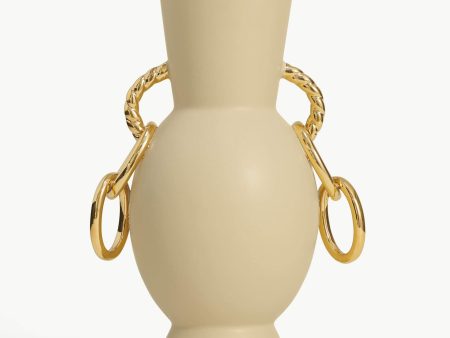 Chain Reaction Ceramic Vase | Ceramic Beige For Cheap