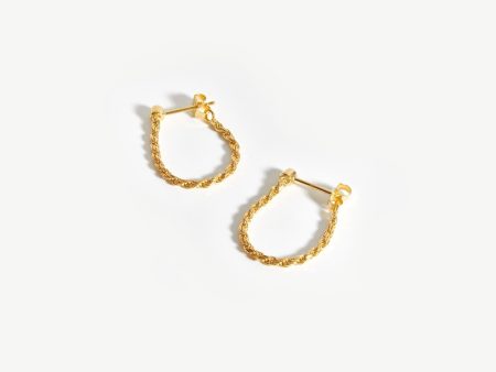 Lucy Williams Rope Chain Stud Earrings on Sale