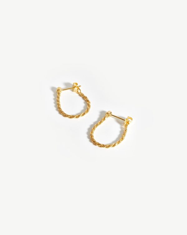 Lucy Williams Rope Chain Stud Earrings on Sale