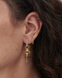 Key Single Pave Ovate Earring on Sale