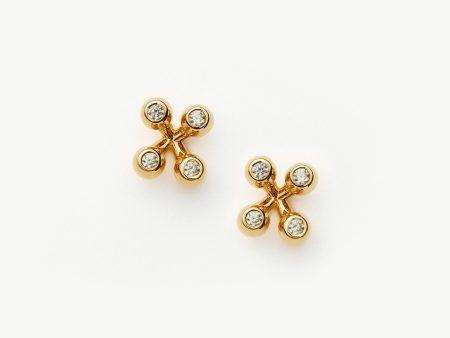 Atom Stud Earrings | 18ct Gold Vermeil For Cheap