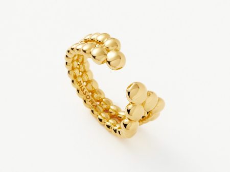 Beaded Open Ring | 18ct Gold Vermeil Discount