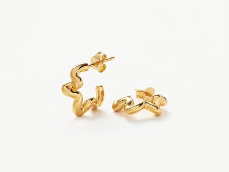 Squiggle Small Hoop Earrings Cheap