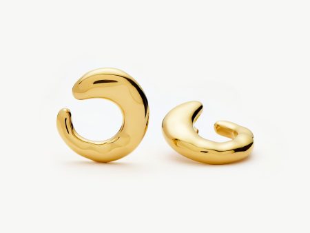 Molten Large Open Stud Earrings | 18ct Gold Plated Fashion