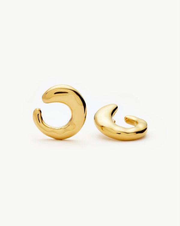 Molten Large Open Stud Earrings | 18ct Gold Plated Fashion