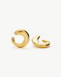 Molten Large Open Stud Earrings | 18ct Gold Plated Fashion