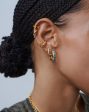 Hot Rox Gemstone Medium Hoop Earrings | 18ct Gold Vermeil Turquoise & Iolite Hot on Sale