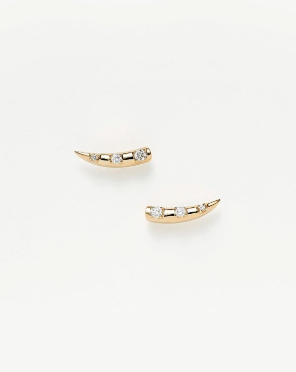 Fine Diamond Claw Stud Earrings | 14ct Solid Gold Diamond For Cheap