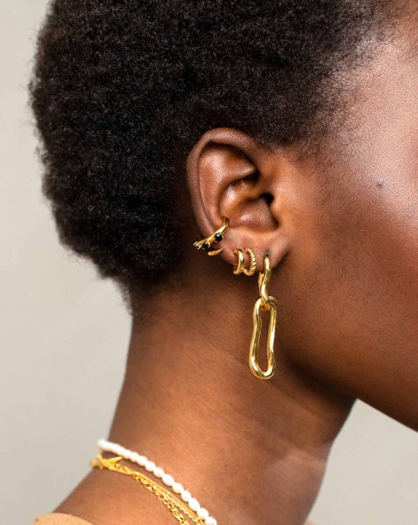 Molten Ovate Mismatch Hoop Earrings Online