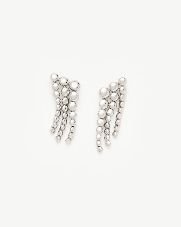 Beaded Waterfall Drop Earrings | Sterling Silver Online now