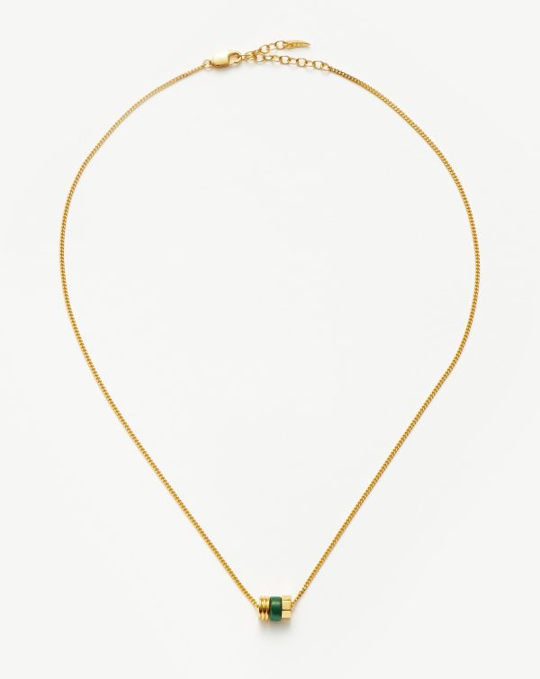 Abacus Beaded Floating Charm Necklace | 18ct Recycled Gold Vermeil on Recycled Sterling Silver Fashion