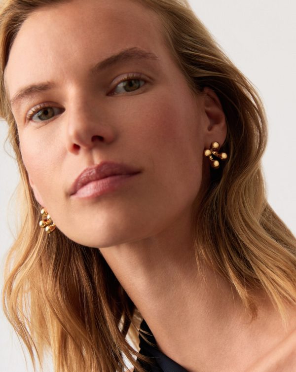 Atom Oversized Stud Earrings | 18ct Gold Plated Fashion