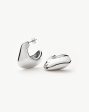 Hera Dome Large Hoop Earrings | Silver Plated on Sale