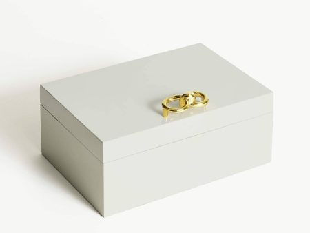 Knot Lacquered Jewellery Box | Grey Lacquer Sale