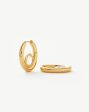 Oval Stone Small Hoop Earrings | 18ct Gold Vermeil Cubic Zirconia Online now