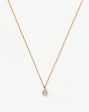 Fine Diamond Initial Mini Pendant Necklace - O | 14ct Solid Yellow Gold Plated Diamond Hot on Sale