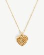 Peace & Love Heart Pendant Chain Necklace | 18ct Gold Vermeil Cheap