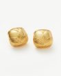 Hera Oversized Dome Ridge Stud Earrings Discount