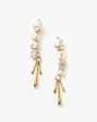 Keshi Pearl Sculptural Drop Earrings | 18ct Gold Plated Pearl Online now