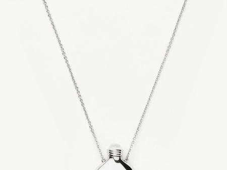 Message in a Bottle Molten Pendant Necklace  | Silver Plated For Sale