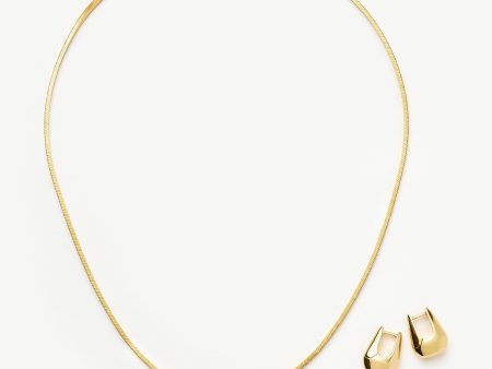 Lucy Williams Arco Earrings & Necklace Set | 18ct Gold Vermeil Fashion