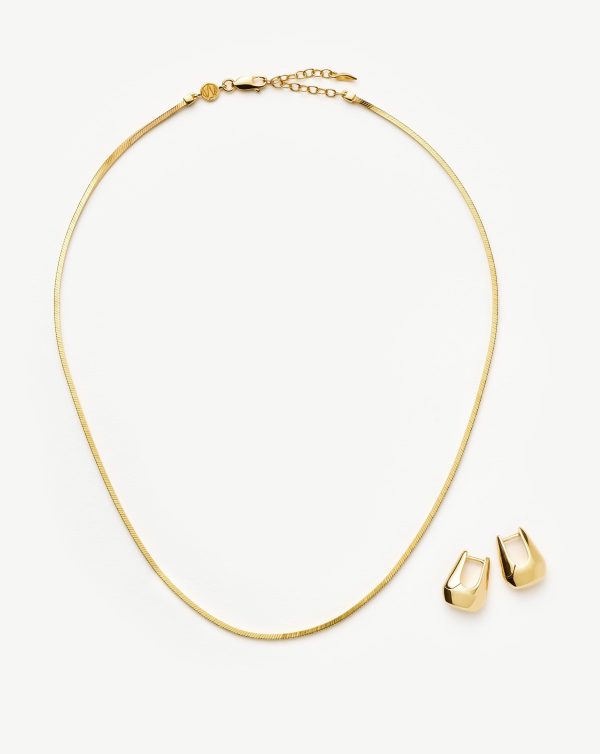 Lucy Williams Arco Earrings & Necklace Set | 18ct Gold Vermeil Fashion