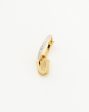 Initial Single Charm Hoop Earring - Initial U | 18ct Gold Vermeil Online Hot Sale