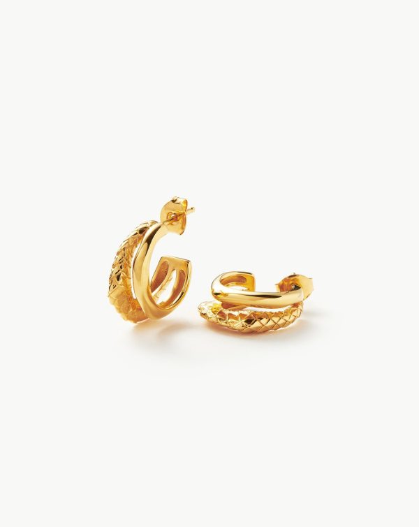 Serpent Double Mini Hoop Earrings Online now