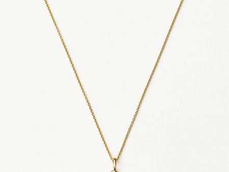 Curly Molten Mini Initial Necklace - A | 18ct Gold Vermeil Fashion