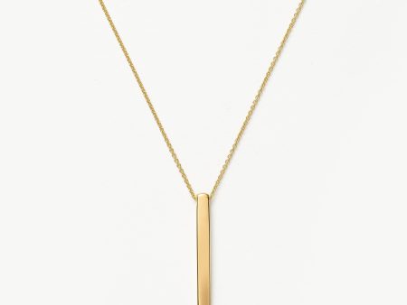 Engravable Bar Pendant Necklace | 18ct Gold Vermeil Hot on Sale