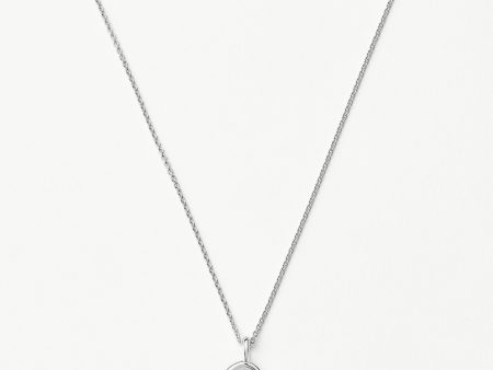 Curly Molten Mini Initial Necklace - Q | Sterling Silver on Sale